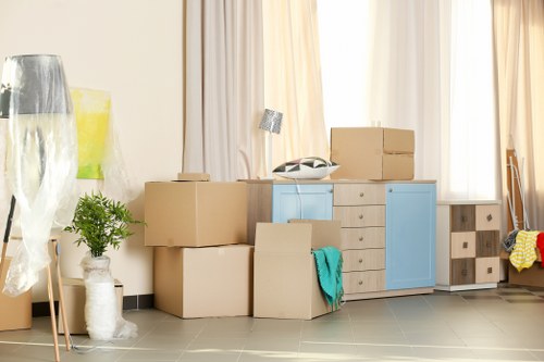 Professional removals team planning a move in Somerstown