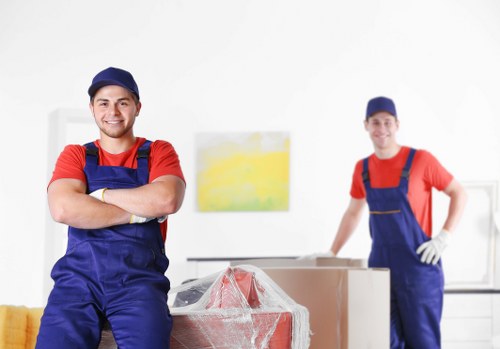 Professional house removals planning in Somerstown with moving boxes and van access