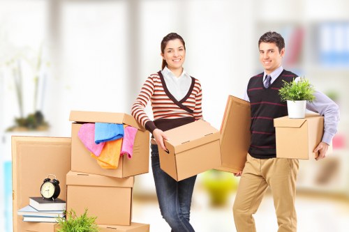 Storage space introduction with organized belongings in a clean environment