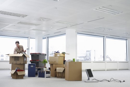 Packing boxes and organizing belongings for flat removals in Somerstown